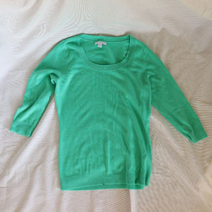 NY & Co green sweater 3/4 sleeve small